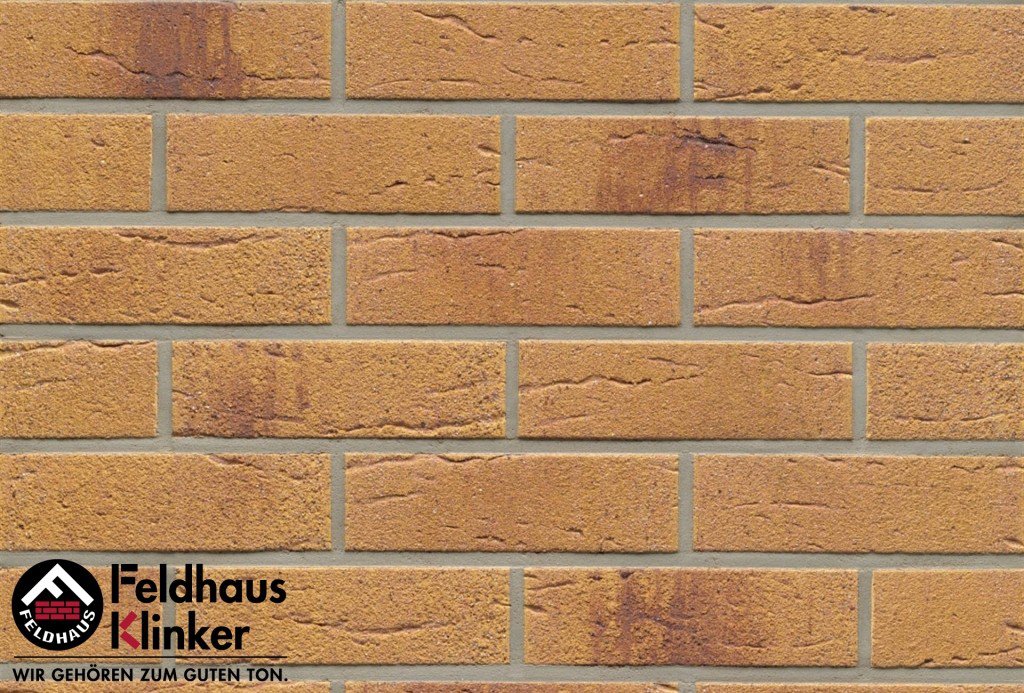 Клинкерная фасадная плитка Feldhaus Klinker R287 Amari viva rustoci aubergine рельефная NF9, 240*9*71 мм